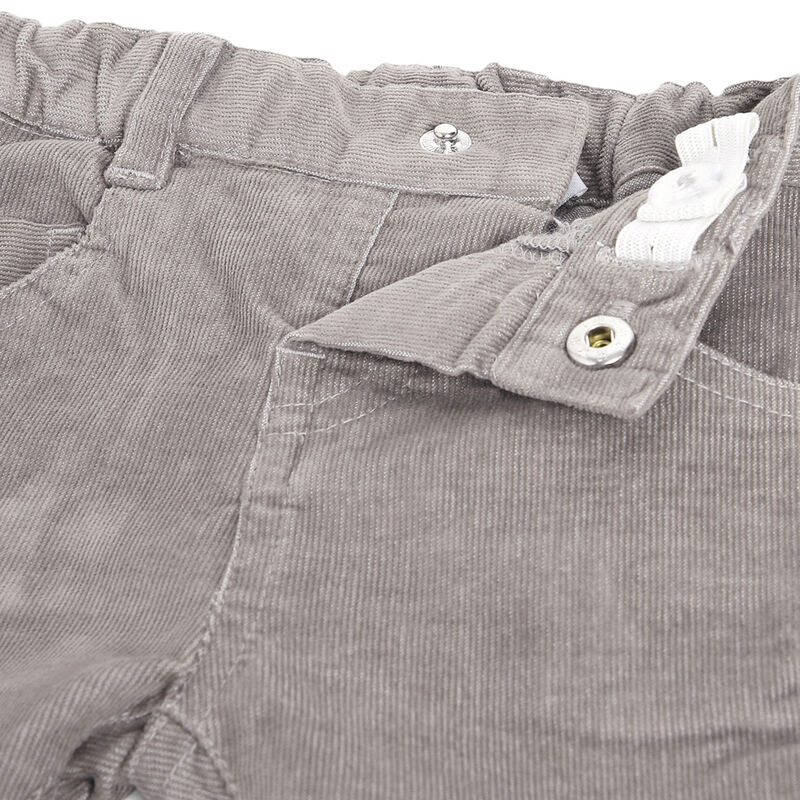 Boys Medium Grey Solid Long Trousers image number 2
